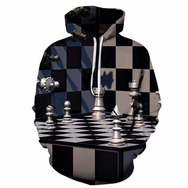 Amazing Chess Master Chess 3D Hoodie - 3D Hoodie - Black