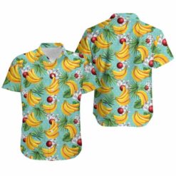 Bowling Bananas Tropical Hawaiian Shirts - Short-Sleeve Hawaiian Shirt - White