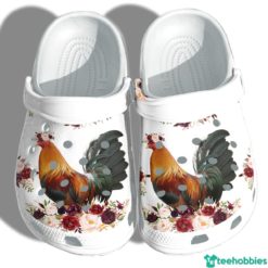 Chicken Flower Farm loves Chicken Clog Shoes - Clog Shoes - White