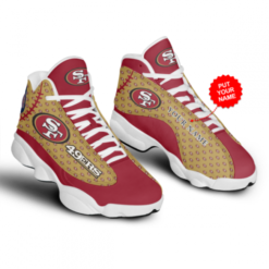 Custom Name Shoes For Fans NFL San Francisco 49Ers Air Jordan Air Jordan 13 - Men's Air Jordan 13 - Red