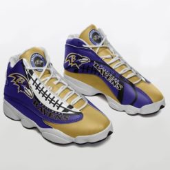 Fans of Baltimore Ravens Jordan 13 Shoes - Men's Air Jordan 13 - Yellow