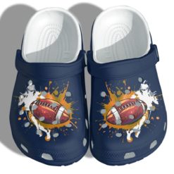 Football Rugby Ball Clog Shoes - Clog Shoes - Navy