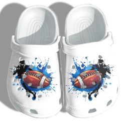 Football Rugby Ball Clog Shoes - Clog Shoes - White