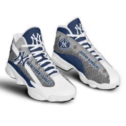 For Fans New York Yankees Bronx Bombers Air Jordan 13 Shoes. - Men's Air Jordan 13 - Gray