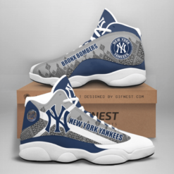 For Fans New York Yankees Bronx Bombers Air Jordan 13 Shoes. - Women's Air Jordan 13 - Gray