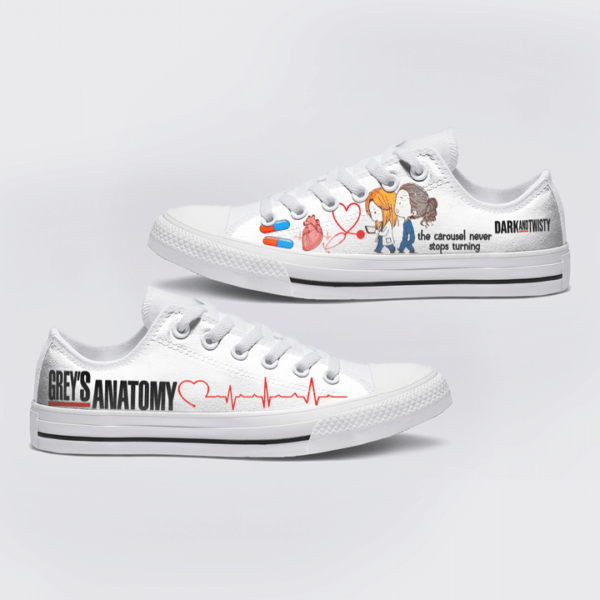 Grey’s Anatomy Nurse The Carousel Never Stops Turning Low Top Shoes - Women's Shoes - White