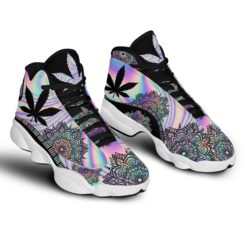 Hologram Mandala Weed Jordan 13 Shoes - Men's Air Jordan 13 - Purple