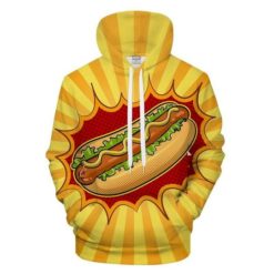 Hot Dog Lover Bright Hot Dog 3D Hoodie - 3D Hoodie - Yellow