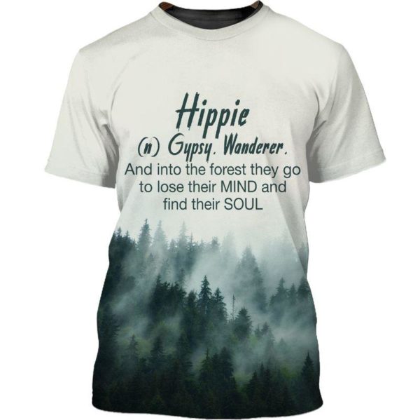 Jungle Hippie Camping Life Gypsy Wanderer 3D Shirt - 3D T-Shirt - White