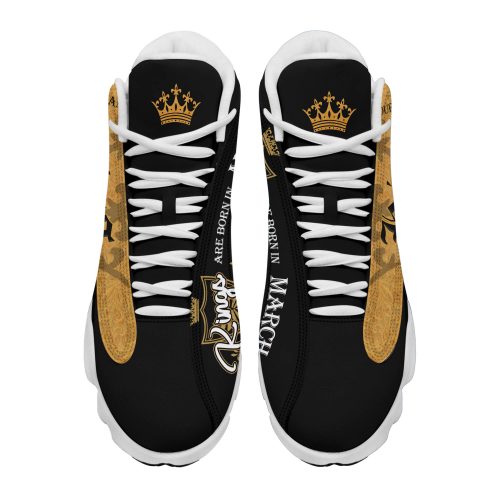 King Are Born In March Jordan 13 Sneaker Custom Shoes - Women's Air Jordan 13 - Black