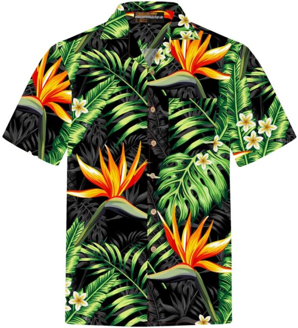 Leaf And Flower Funny Holiday Hawaii Shirt - Short-Sleeve Hawaiian Shirt - Green