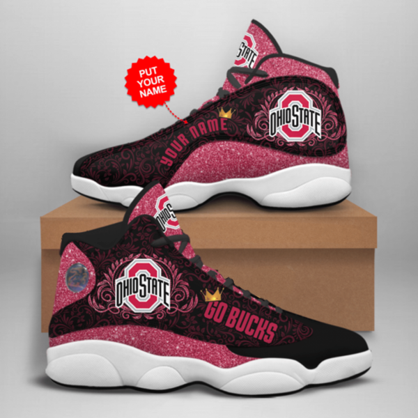 Ohio State Buckeyes Football Jordan 13 Shoes - Women's Air Jordan 13 - Pink