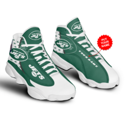 Personalized Name New York Jets Air Jordan 13 Shoes For Fans - Men's Air Jordan 13 - Green