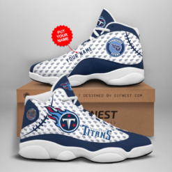 Personalized Tennessee Titans Jordan 13 Shoes Custom Name - Women's Air Jordan 13 - Navy