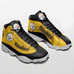 Pittsburgh Steelers Air Jordan Sneaker 13 Fans Gift - Men's Air Jordan 13 - Black