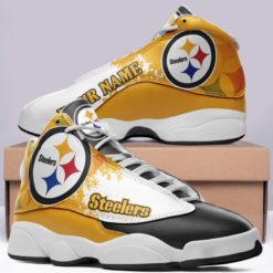 Pittsburgh Steelers Custom NFL Air 13 Sneaker Team - Women's Air Jordan 13 - Yellow