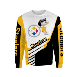 Pittsburgh Steelers Cute Snoopy 3D Shirt - 3D Sweatshirt - Yellow