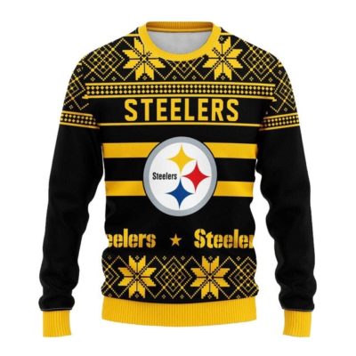 Pittsburgh Steelers Snowflake Sweater Gift For Fans - AOP Sweater - Yellow