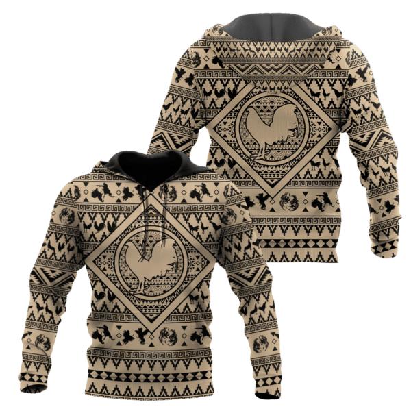 Rooster All Over Print Shirts For Men And Women - 3D Hoodie - Black