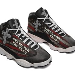 Stand For The Flag Kneel For The Cross Air Jordan 13 Shoes - Men's Air Jordan 13 - Black