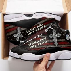 Stand For The Flag Kneel For The Cross Air Jordan 13 Shoes - Women's Air Jordan 13 - Black