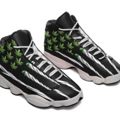 Weed Cannabis Flag Air Jordan 13 Shoes - Men's Air Jordan 13 - Black