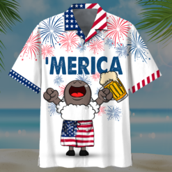 2fc03597f06105fda6d7ed86525e0b3e 247x247px Sheep & Beer America Independence Day Hawaiian Shirt Short Pant
