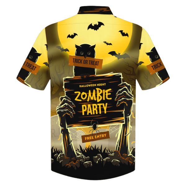 4cefdb917992888377c86df3fe084f3f 600x600px Owl Zombie Party Halloween Hawaiian Shirt