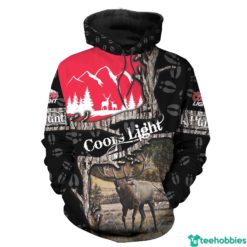 Red Deer Hunter Coors Light Hoodies 3D All Over Print Shirt