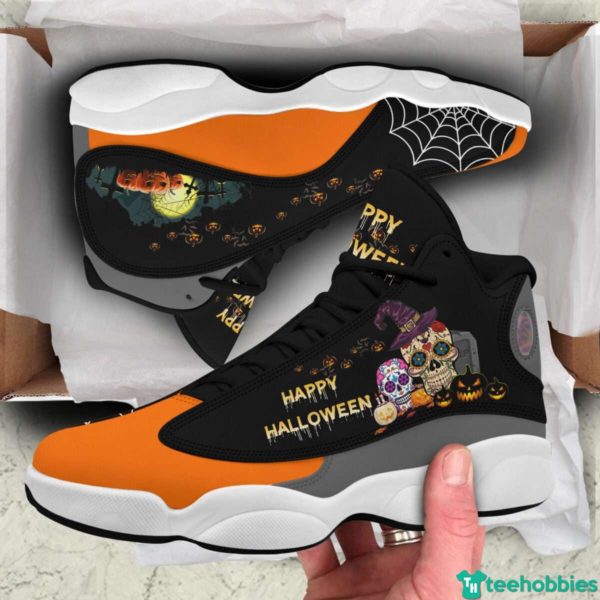 Happy Halloween Jordan 13 Shoes 2 97149902 1 600x600px Skull Pumpkin Happy Halloween Air Jordan 13 Shoes