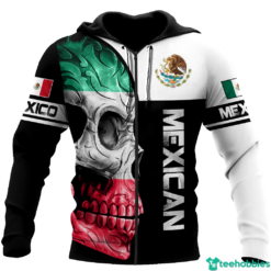 Aguila Mexican Skull 3D All Over Print Unisex Shirts - 3D Zip Hoodie -