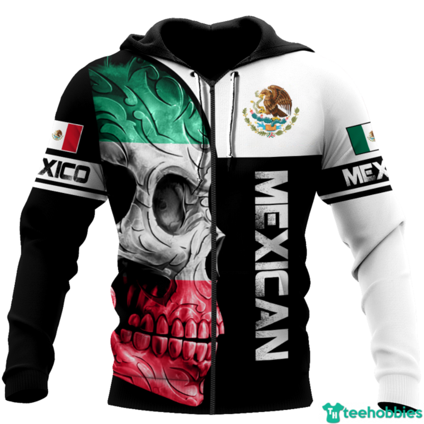 Aguila Mexican Skull 3D All Over Print Unisex Shirts - 3D Zip Hoodie -