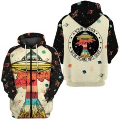 Alien Get In Loser We're Doing Butt Stuff All Over Print 3D Shirt - 3D Zip Hoodie - Black