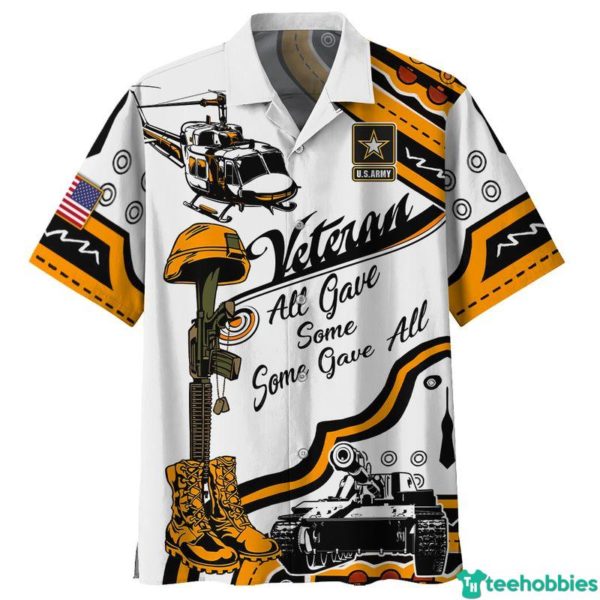 Army Veteran All Gave Some Some Gave All Hawaiian Shirt - Hawaiian Shirt - White
