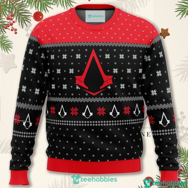 assassins creed assassin insignia symbol christmas sweater for men women 1 JvalT 600x600px Assassins Creed Assassin Insignia Symbol Christmas Sweater For Men Women
