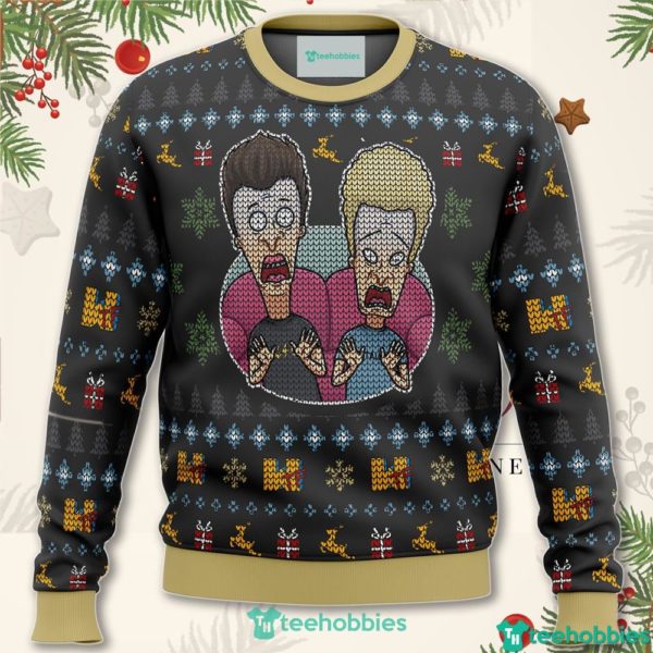 beavis and butthead surprise reaction christmas sweater for men women 1 O4c34 600x600px Beavis And Butthead Surprise Reaction Christmas Sweater For Men Women