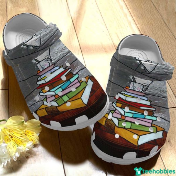 Book Lover Reading Book Clog Shoes - Clog Shoes - Gray