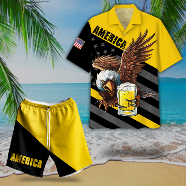 c8e3c965c10525afaacc187ec18a418a 600x600px Eagle America Flag Beer Lover Hawaiian Shirt Short Pant