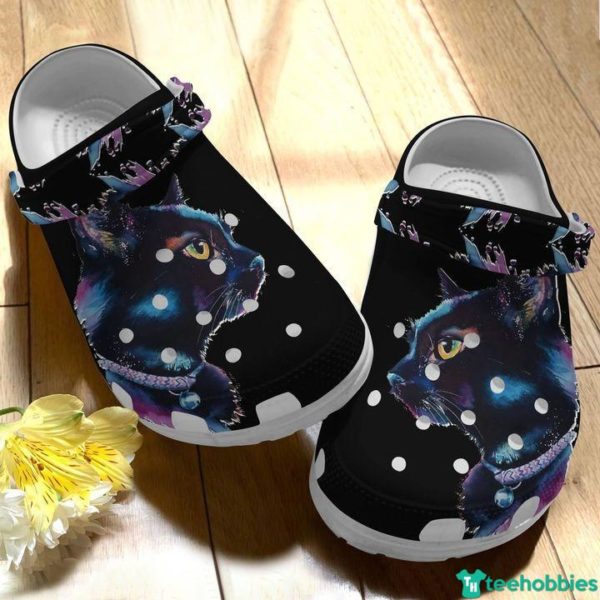 Cat Lover Amazing Black Cat Clog Shoes - Clog Shoes - Black