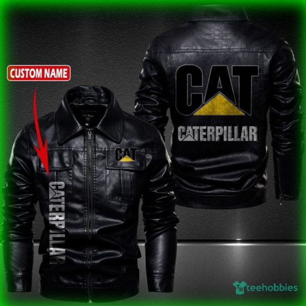 caterpillar personalized name fleece leather jacket 1 yJLpH 600x600px Caterpillar Personalized Name Fleece Leather Jacket