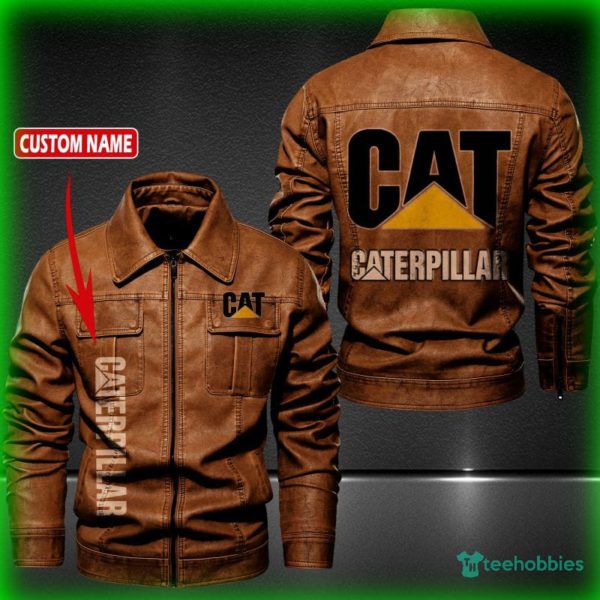 caterpillar personalized name fleece leather jacket 2 FybiG 600x600px Caterpillar Personalized Name Fleece Leather Jacket