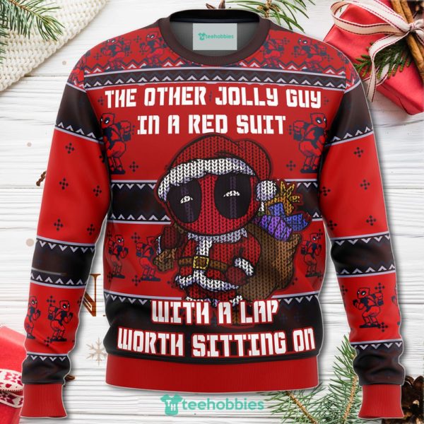deadpool jolly red guy christmas sweater for men women 1 ryNFw 600x600px Deadpool Jolly Red Guy Christmas Sweater For Men Women