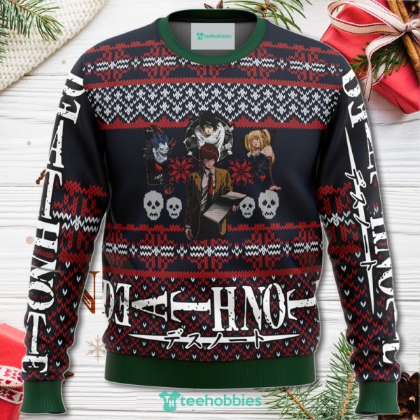 death note characters alt christmas sweater for men women 1 z4acB 600x600px Death Note Characters Alt Christmas Sweater For Men Women