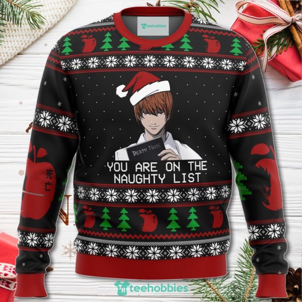 death note naughty list christmas sweater for men women 1 F5ASh 600x600px Death Note Naughty List Christmas Sweater For Men Women