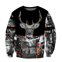 Deer Hunting Gift For Dad Farther's Day 3D All Over Print Shirt - 3D Sweatshirt - Black