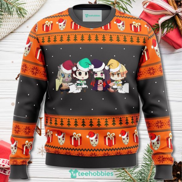 demon slayer chibi christmas sweater for men women 1 Cz6w4 600x600px Demon Slayer Chibi Christmas Sweater For Men Women