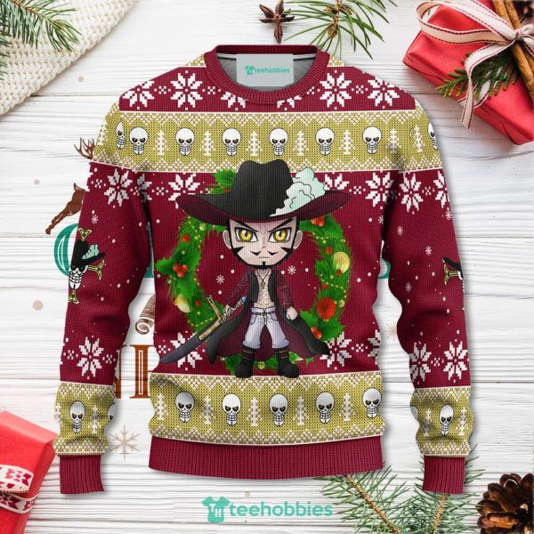 dracule mihawk one piece anime christmas sweater xmas for men women 1 d546i 600x600px Dracule Mihawk One Piece Anime Christmas Sweater Xmas For Men Women