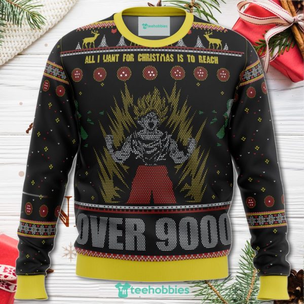 dragonball z goku over 9000 christmas sweater for men women 1 fBxKR 600x600px Dragonball Z Goku Over 9000 Christmas Sweater For Men Women