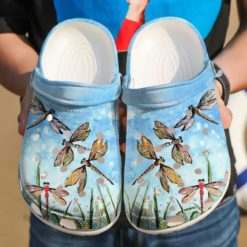 Dragonfly Blue Sky Clog Shoes - Clog Shoes - Light Blue