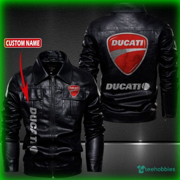 ducati personalized name fleece leather jacket 1 ByPaI 600x600px DUCATI Personalized Name Fleece Leather Jacket